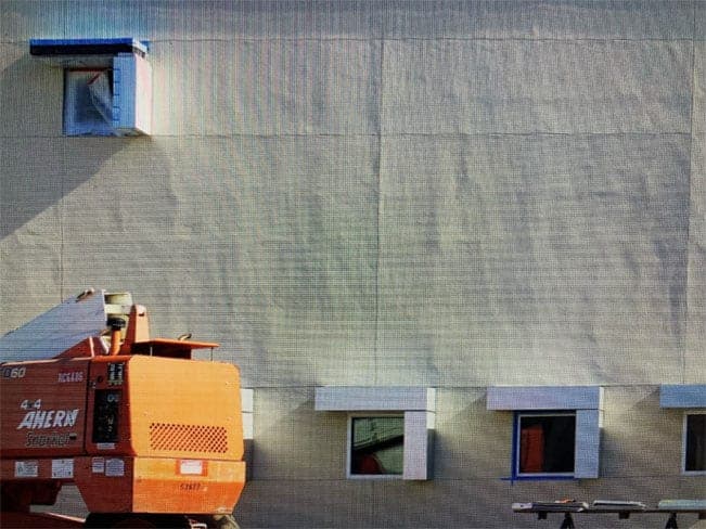 Stucco wall in critical light conditions